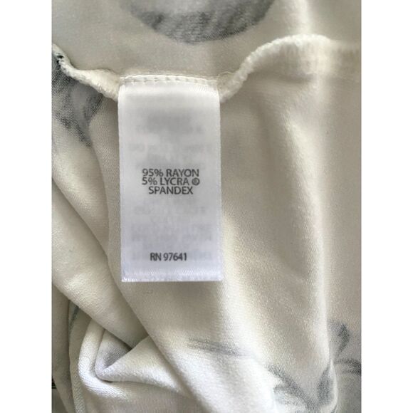 J Jill Wearever Floral Stretchy Tunic Top 3/4 Sleeve Pullover Blouse Sz SP - Picture 7 of 7